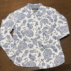 Tommy Hilfiger Blue and White Floral Women's Shirt